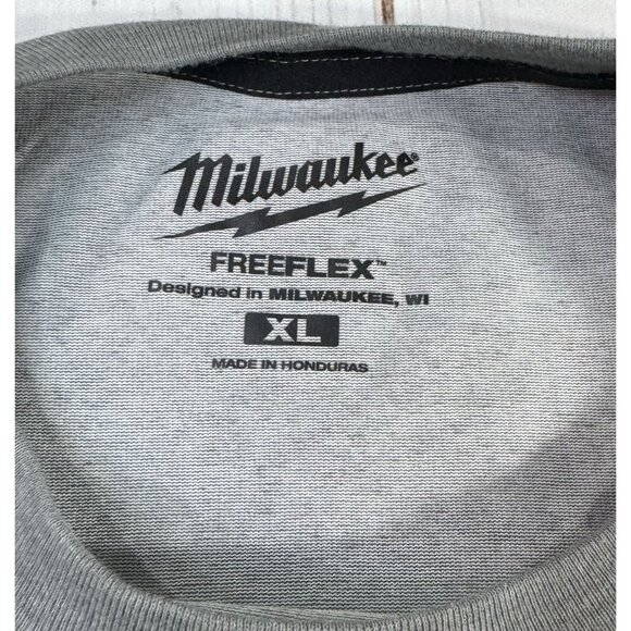 Milwaukee XL T Shirt Short Sleeve Fireflex Cotton Grey Polyester/Cotton Blend - Picture 5 of 11